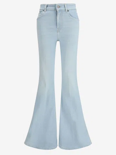 Haikure Flared Jeans In Stretch Cotton Blend In Blue