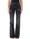 Haikure Flora Rigid High-rise Flared Jeans In Black
