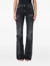 Haikure Denim Trousers With Belt Loops In Black