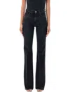 Haikure Black Flared Flora Jeans In Bassano Black