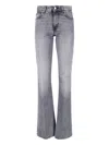 Haikure Straight Leg Trousers With Belt Loops In Gray