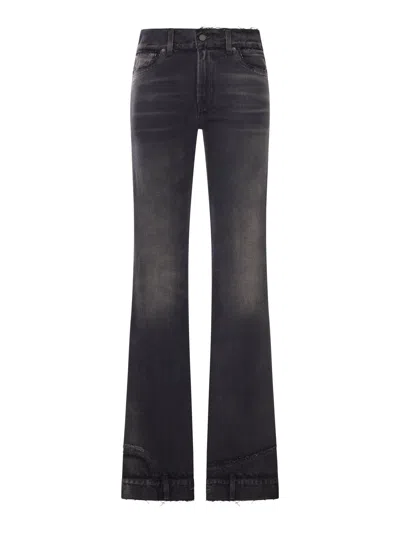 Haikure Flora Cut Jeans Vintage Effect In Black