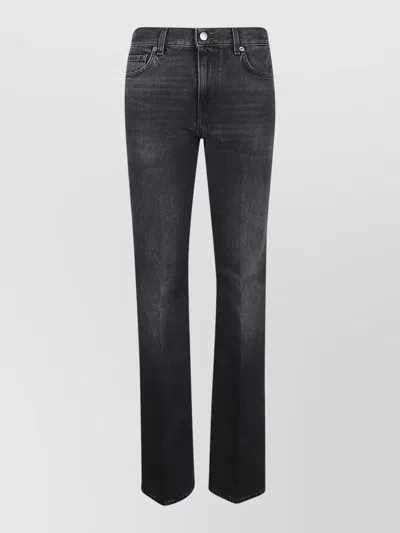 Haikure Flora Denim Trousers Five Pocket Style In Black