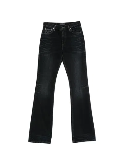 Haikure Logo Patch Wide-leg Corduroy Pants In Gray