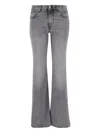 Haikure Straight Leg Trousers With Belt Loops In Gray