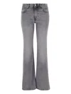 Haikure Straight Leg Trousers With Belt Loops In Gray