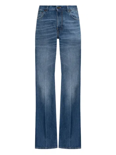 Haikure High-waisted Flared Jeans In Blue