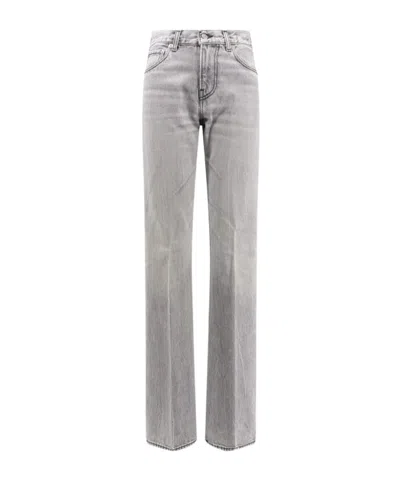Haikure Flora Fog Mid-rise Flared Jeans In Gray