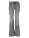Haikure Straight Leg Trousers With Belt Loops In Gray
