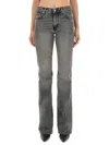 Haikure Korea Flanel Grey Jeans Grey In Gray