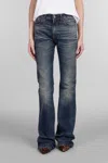 Haikure Flora Jeans In Blue Cotton In Blue