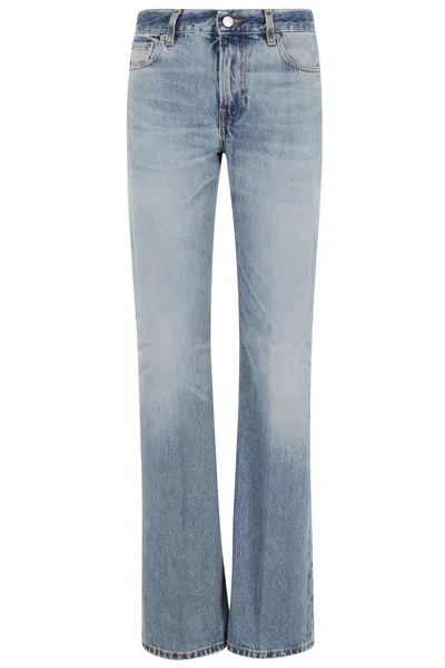 Haikure Washed Light Denim Jeans With Wide Leg In Multi