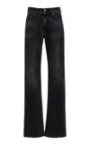 Haikure Flora Rigid High-rise Flared Jeans In Black