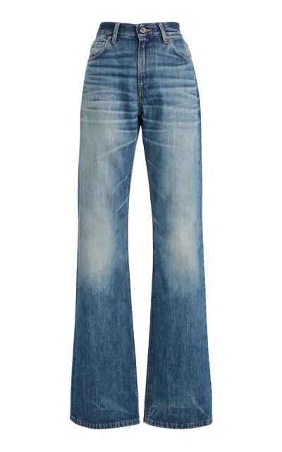 Haikure Flora Rigid High-rise Flared Jeans In Blue