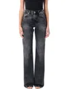Haikure Flora High-waisted Relaxed Fit Flora Jeans In Spider Black
