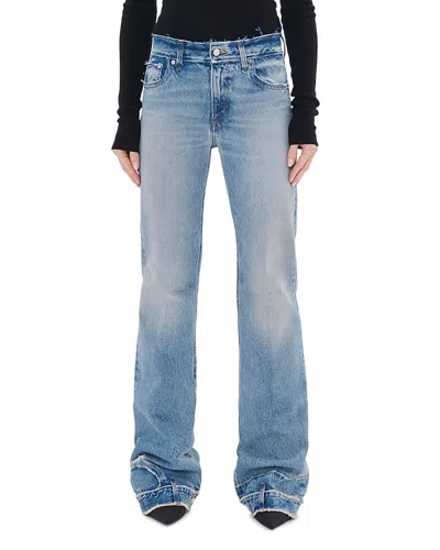 Haikure Floral Cut Mid Rise Jeans In Pollock In Blue