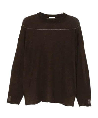 HAIKURE FRAYED-HEMLINE ROUND-NECK SWEATER