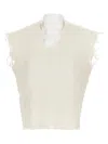 Haikure Sleeveless Knitted Top In White