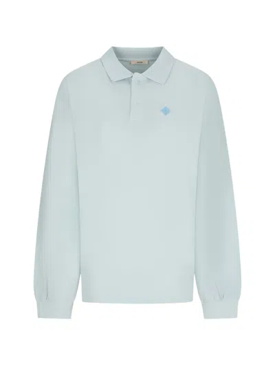 Haikure Freddie Long-sleeve Polo Top In Blue