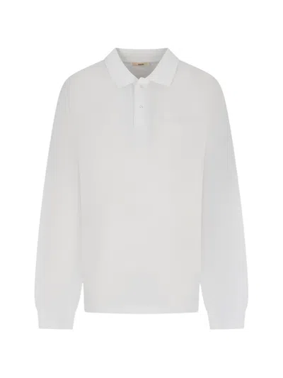 Haikure Freddie Long-sleeve Polo Top In White