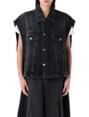 Haikure Black Gail Mid Denim Jacket In Bassano Mid Black