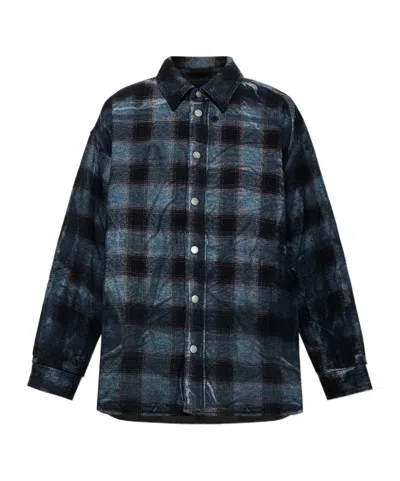 Haikure Galaxy Checked Overshirt In Blue