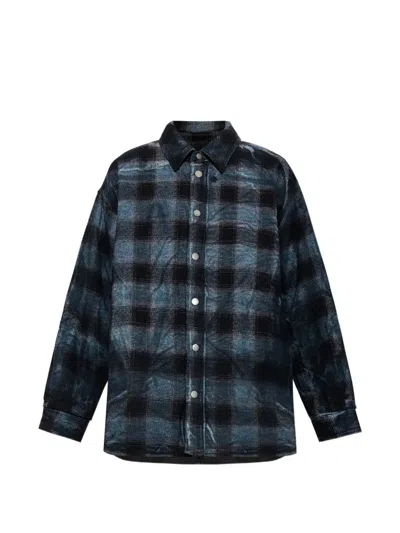 Haikure Galaxy Checked Shirt In Blue