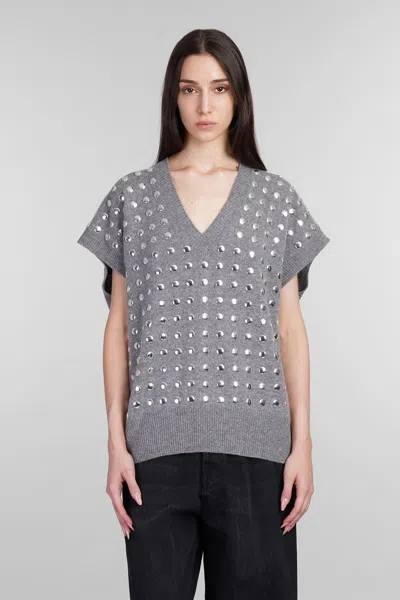 Haikure Geri Knitted Top In Grey