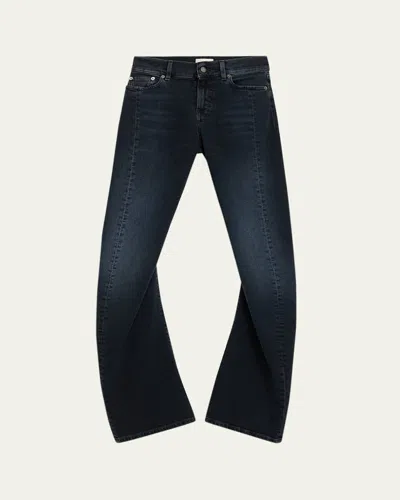 Haikure Gery Low-rise Slim Flare Jeans In Blue