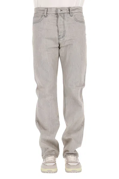 Haikure Gray Blake Line Jeans In Orange