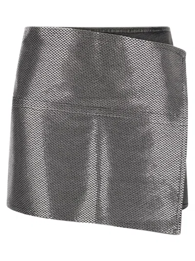 Haikure Gray Cotton Long Women's Skirt