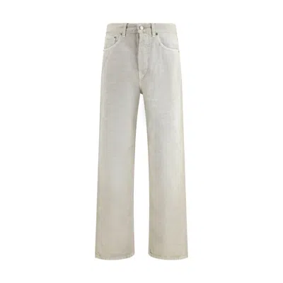 Haikure Gray Cotton Straight-leg Jeans In White