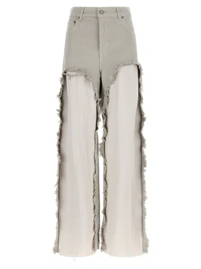 Haikure Grey Flared High Rise Jeans In Gray