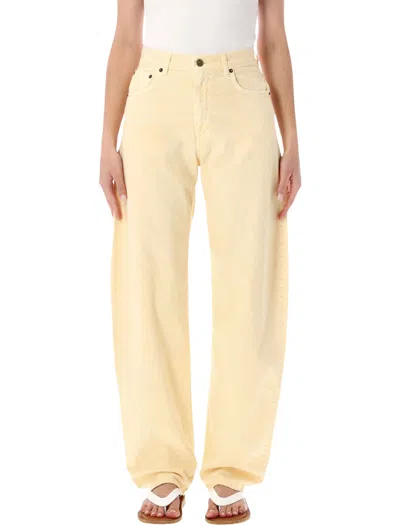 Haikure Bibi Balloon Denim Trousers In Yellow