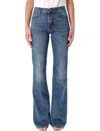 Haikure Flora Flared Authentic Dark Blue Wash Jeans In Blue