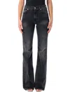 Haikure Five-pocket Trousers With Belt Loops And Rivets In Black