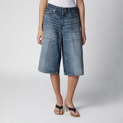 Haikure Wide Bermuda Shorts In Blue Ryder Denim
