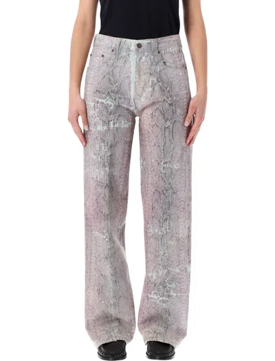 Haikure Winona Snake Denim In White