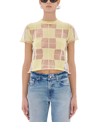 Haikure Hane Top In Yellow