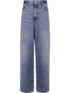 Haikure Men Wide Leg Denim Trousers In Blue