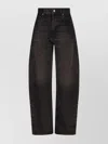 Haikure High-rise Wide-leg Jeans With Belt Loops In Black