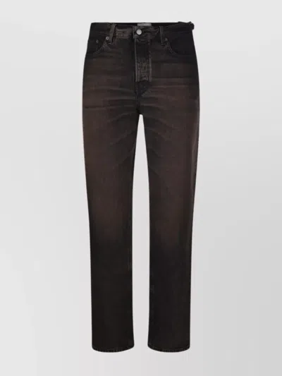 Haikure High Waist Five-pocket Jeans With Belt Loops In Black