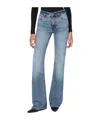 Haikure Flared Flora Jeans In Blue With Washed Effect In Blue