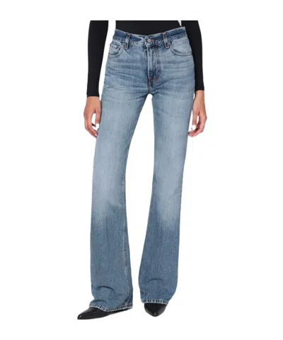 HAIKURE HIGH WAIST FLARED DENIM TROUSERS