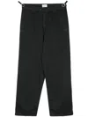 Haikure High-waist Tapered Trousers In Black