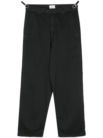 Haikure High-waist Tapered Trousers In Black