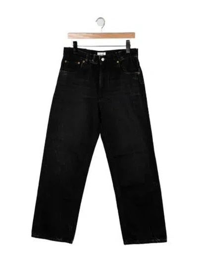 Pre-owned Haikure High-rise Straight Leg Jeans In Black