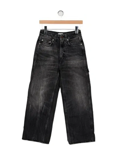 Pre-owned Haikure High-rise Wide Leg Jeans In Black