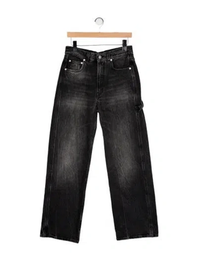Pre-owned Haikure High-rise Wide Leg Jeans In Black