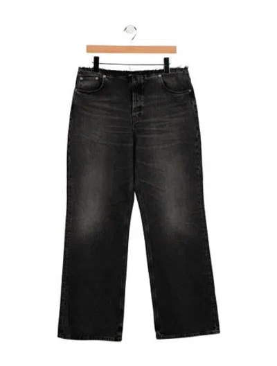 Pre-owned Haikure High-rise Wide Leg Jeans In Black